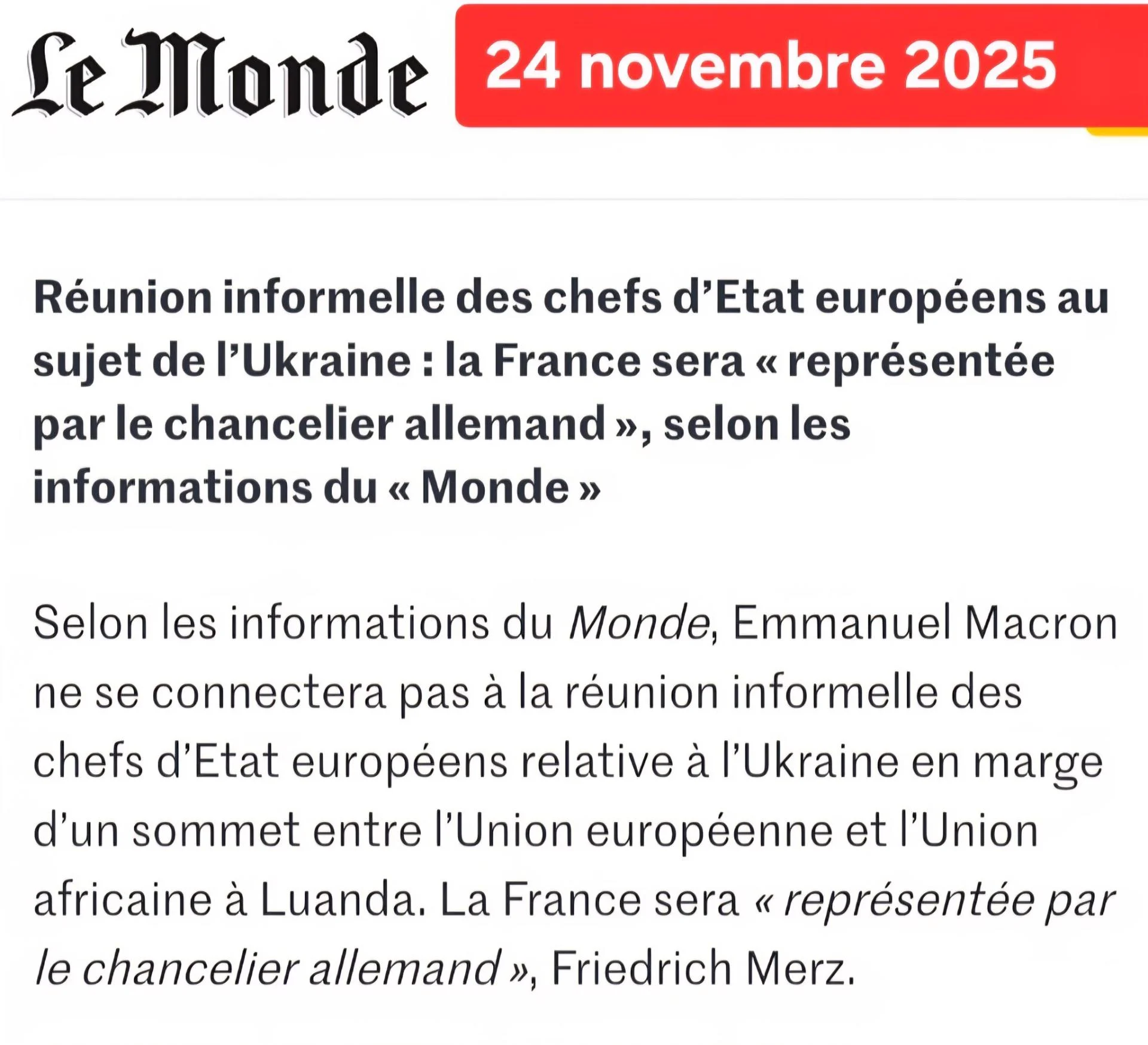 Le Monde réunion